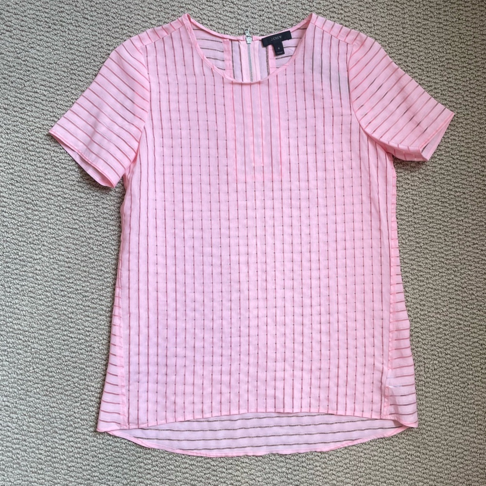 HP💕 J.Crew Sheer Shadow Striped Top